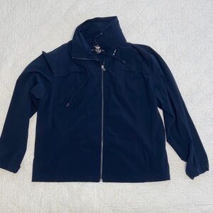 Chico's Navy Zip-Front Jacket